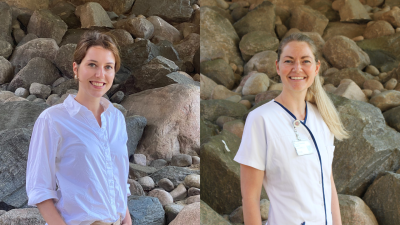 Portrætbillede af hhv.: til venstre Maria Mauclére, til højre Louise Faurskov Møller - begge fra Nationalt Center for Autoimmune Sygdomme