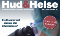 Billedet viser forsiden af medlemsmagasinet Hud og Helse nr. 1 2025