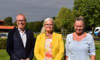 På billedet ses Psoriasisforeningens nye formandskab bestående af direktør Lars Fogt Werner til venstre, formand Liselott Blixt i midten og næstformand Lonny Andersen til højre, september 2024.