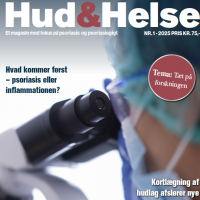 Billedet viser forsiden af medlemsmagasinet Hud og Helse nr. 1 2025