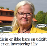 Skærmbillede af debatindlæg Liselott Blixt ved Sundhedspolitisk Tidsskrift, overskrift og portrætbillede af Liselott